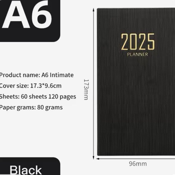 2025 Portable Planner: 365-Day Durable Cover Daily & Weekly Schedule Notebook - Picture 2 of 6